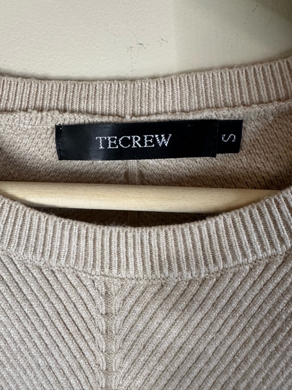TECREW Women's Puff Sleeve Crew Neck Pullover Sweater Casual Cozy Knit Size S - Picture 5 of 6
